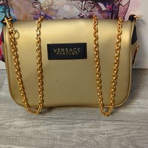 Versace Fragrance Gold Clutch Shoulder Crossbody Handbag